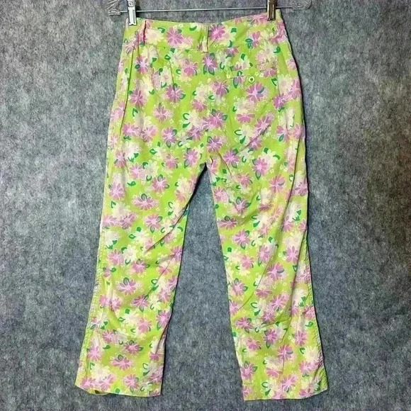 Lilly Pulitzer Floral Capri Pants - Size 0 - Picture 3 of 6